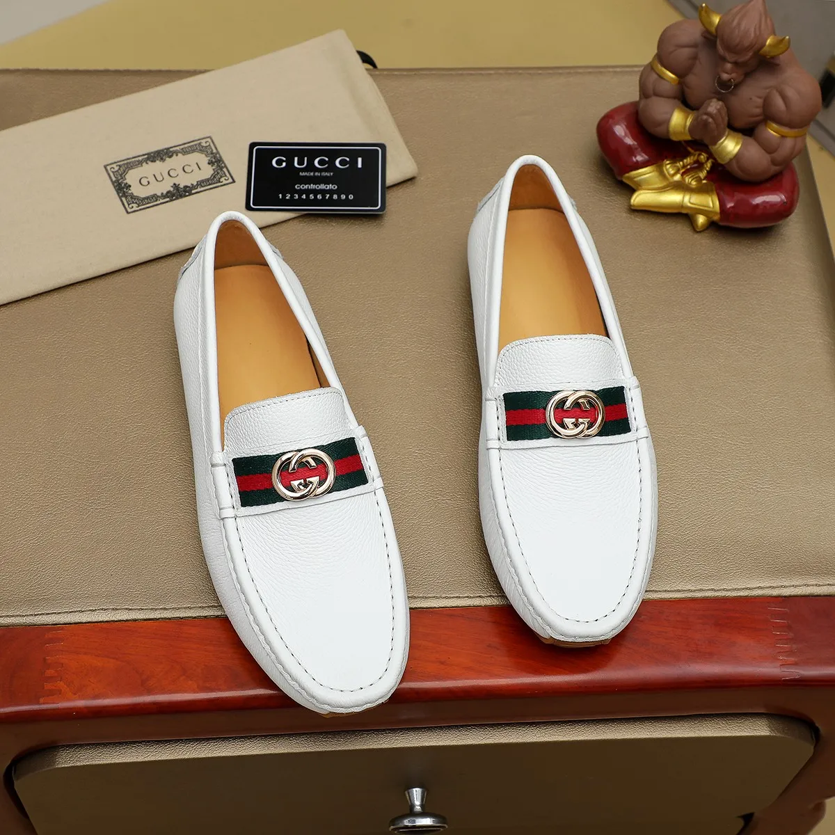 Men's shoes 💰360💰💰GUCCI Gucci official website synchronizes the latest model 🛃The upper is made of imported cowhide, 🐷leather lining, rubber outsole, 🎩🎩top-notch handcrafted workmanship with fine stitches and threads🔍definitely satisfy those perfectionist men who pursue high luxury quality 👏 Colors available! Code number 38-45 Large quantity in stock